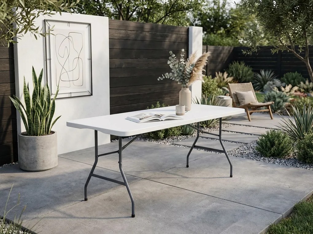 Cateringový stôl CATERON 70x180 cm, biely