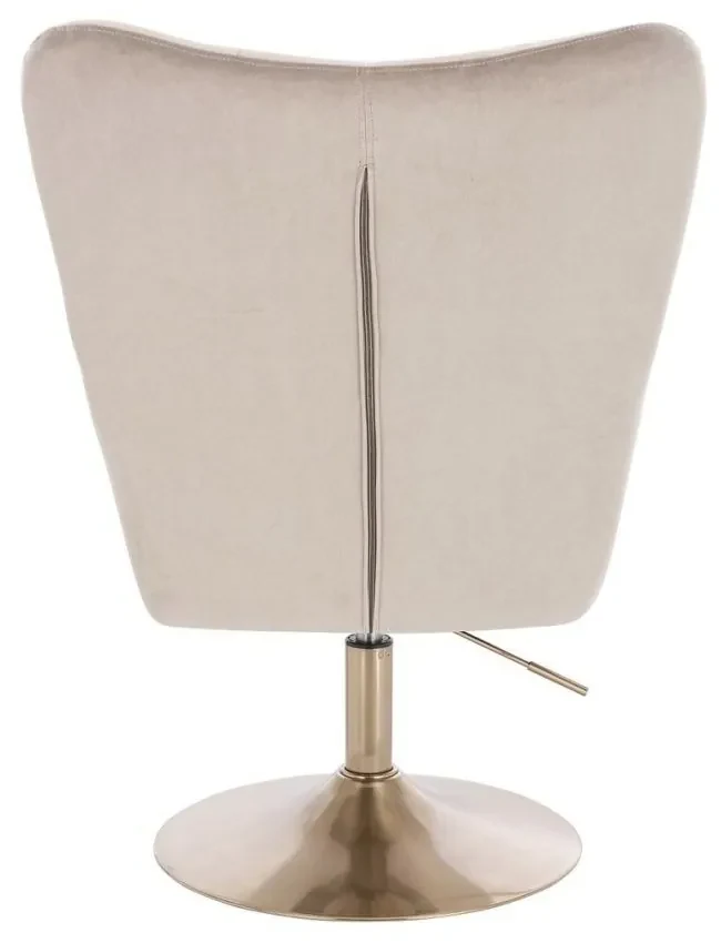LuxuryForm DESIGN Kreslo AURORA VELUR na zlatom tanieri - latte