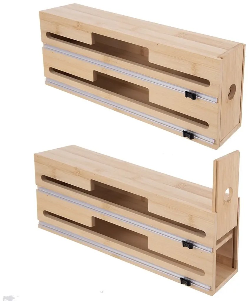 Orion Rezačka a držiak na alobal, fóliu - bambusový na 2 role, jazdec na rezanie