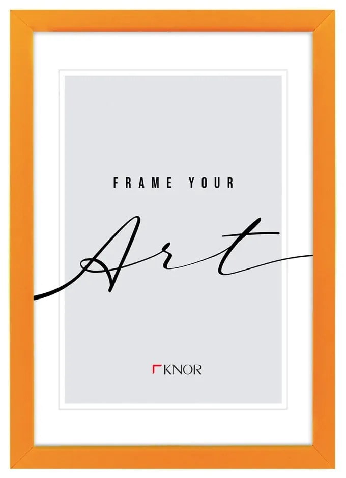Oranžový stojací/na stenu rámček 20x26 cm – knor