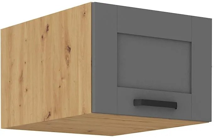 Horná kuchynská skrinka Lucid 50 NAGU-36 1F (korpus: dub artisan + front: mdf dustgrey). Akcia -18%. Vlastná spoľahlivá doprava až k Vám domov. 1134761