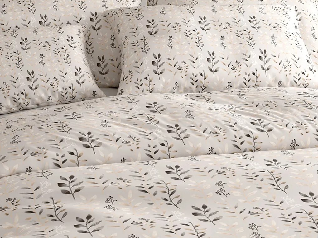 Polybavlnené obliečky SALVIA sivohnedé Rozmer obliečky: 70 x 90 cm | 140 x 200 cm