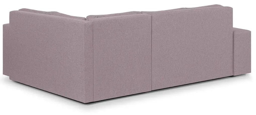 Rozkládací rohová sedací souprava MODO3 + 2 Taburety Růžová