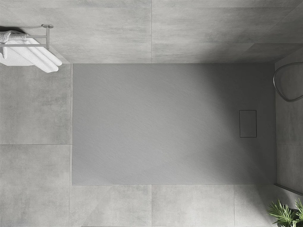 Mexen Hugo, SMC obdĺžniková sprchová vanička 160 x 80 cm, šedá, 42618016