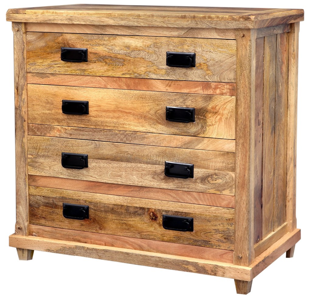 furniture-nabytek.cz - Zásuvková komoda z masívneho dreva mango 90x45x90