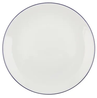 Jedálenská súprava 24 ks biela/modrá/porcelán