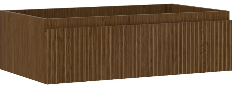 Mexen Rivel, kúpeľňová skrinka 80 cm, 1 zásuvka, drážkovaná, orech, 91A20-08023-1-BF86