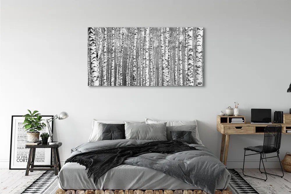 Obraz plexi Čierna a biela strom 140x70 cm