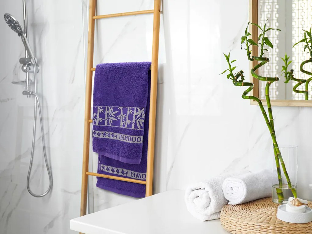 4x Bambusový uterák BAMBOO fialový