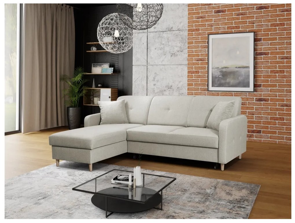 Expedo Rohová rozkladacia sedačka FOSIE, 220x88x162, orino 12, pravý roh
