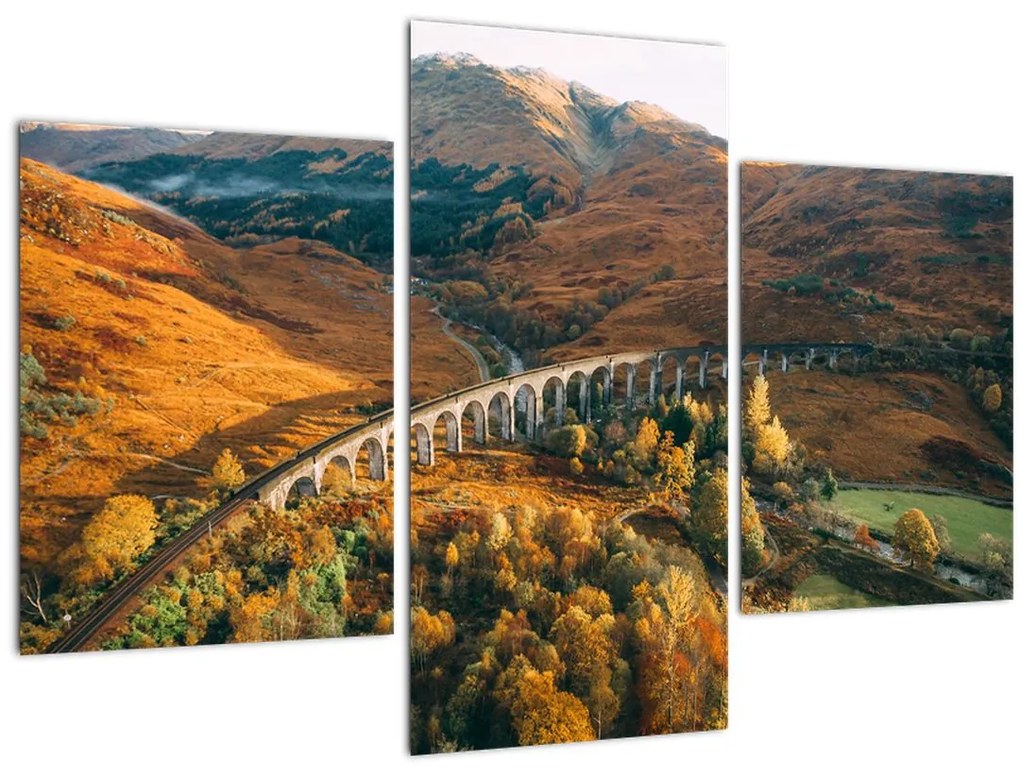 Obraz mosta v škótskom údolí (90x60 cm)