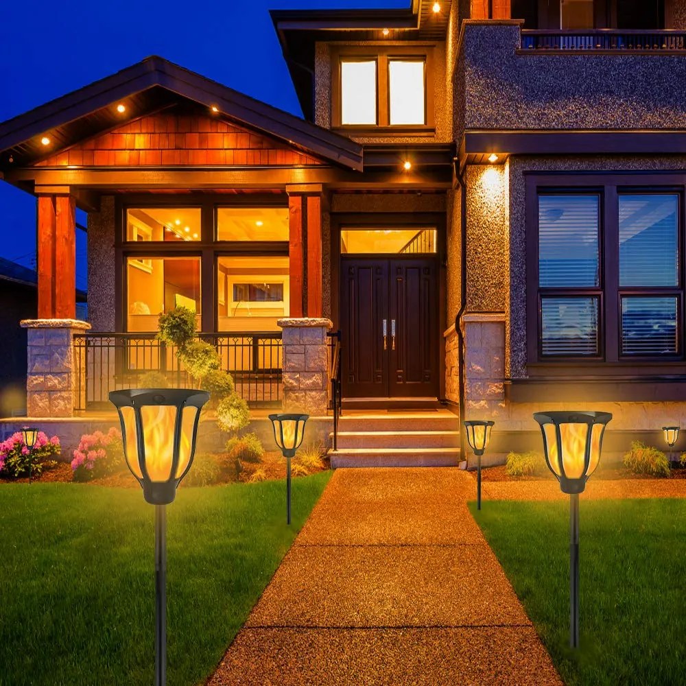 Bezdoteku LEDSolar 168 solárne vonkajšie lampáš lucerna 4 ks, so senzorom, bezdrôtové, IPRO, 1W, teplá            farba