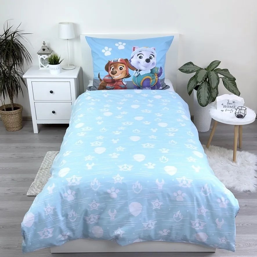 Detské obliečky Paw Patrol 140×200 + 70×90 cm – obojstranné, 100% bavlna, oficiálna licencia