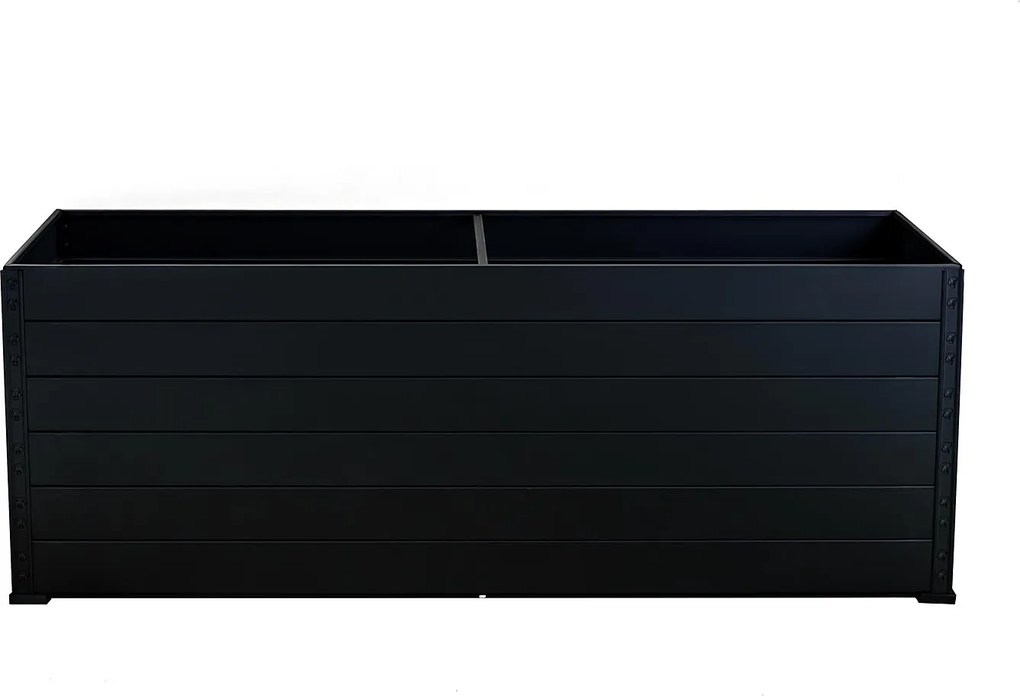 Trestles Zvýšená kovová posteľ Jumbo - čierna