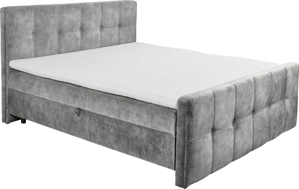 XXXLutz AMERICKÁ POSTEĽ, 180/200 cm, sivá MID.YOU - Online Only spálne - 002220050107