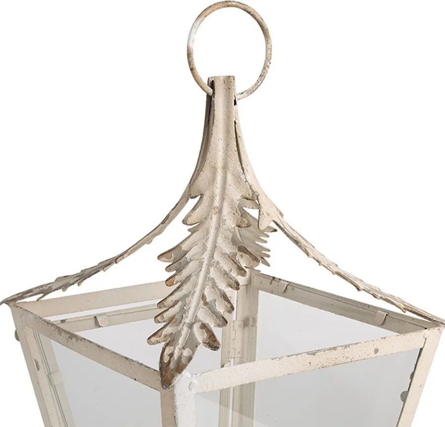 Béžovo-bronzová antik kovová lampáš Brocante - 126*26*47 cm