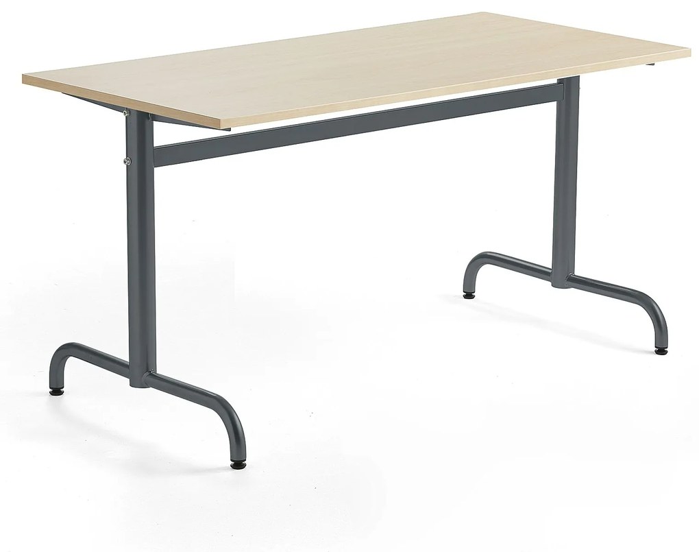 Stôl PLURAL, 1400x700x720 mm, HPL - breza, antracit