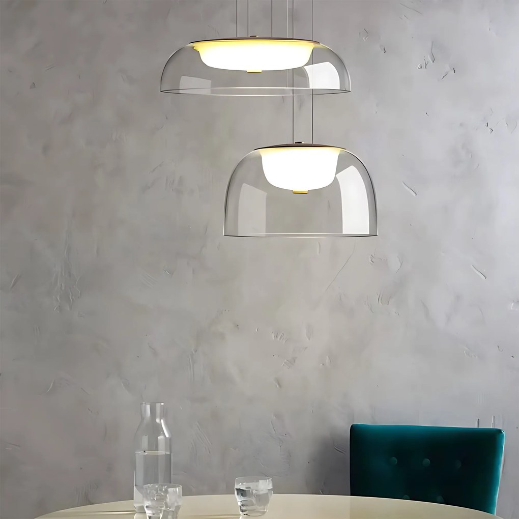 Závesný LED luster APP1690-1PC B číry/neutrálna biela