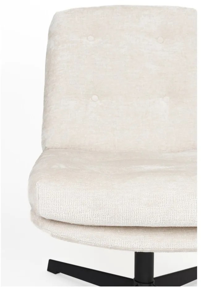 Krémové otočné kreslo Kai – White Label