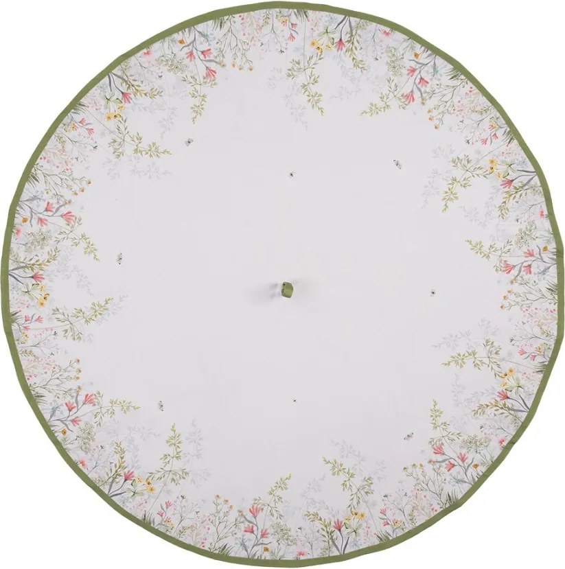 Bavlnená okrúhla utierka s lúčnymi kvetmi Wildflower Fields - Ø 80 cm
