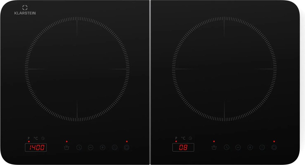 Klarstein Cookio, dvojitá indukčná varná doska, 3500 W, časovač, sklokeramika