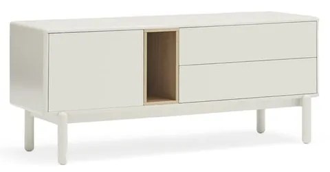 Krémovobiely TV stolík 140x56x40 cm Corvo – Teulat