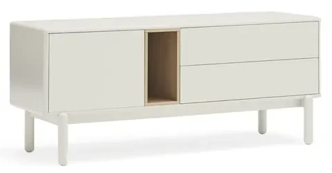 Krémovobiely TV stolík 140x56x40 cm Corvo – Teulat