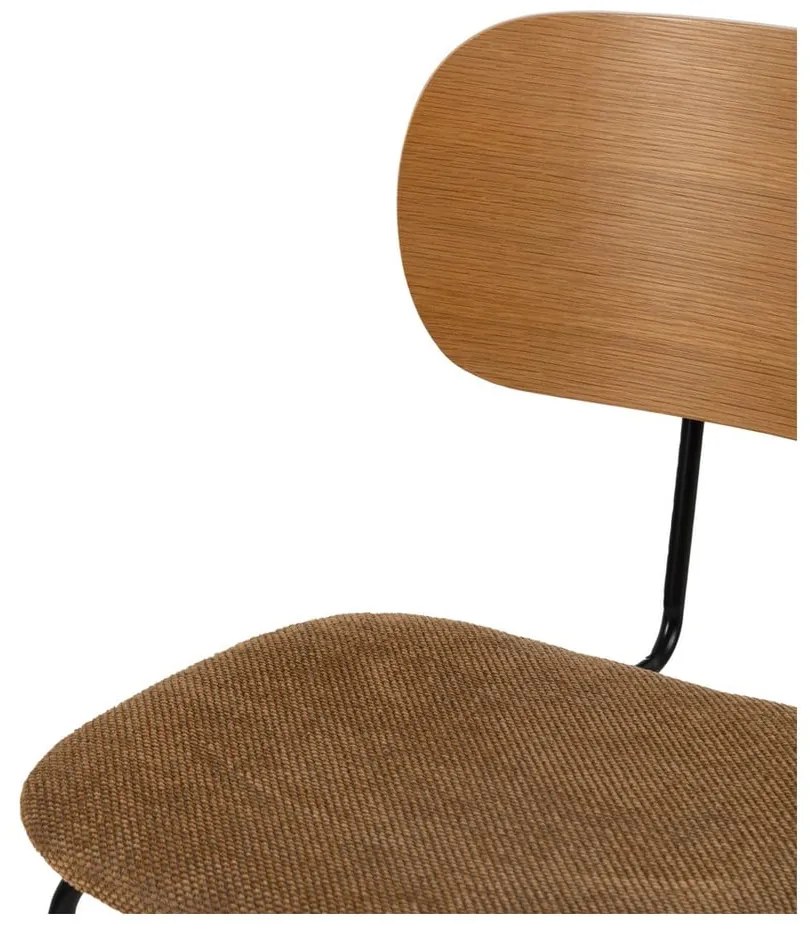 Jedálenská stolička v hnedej a prírodnej farbe v súprave 4 ks Cleo – Ixia