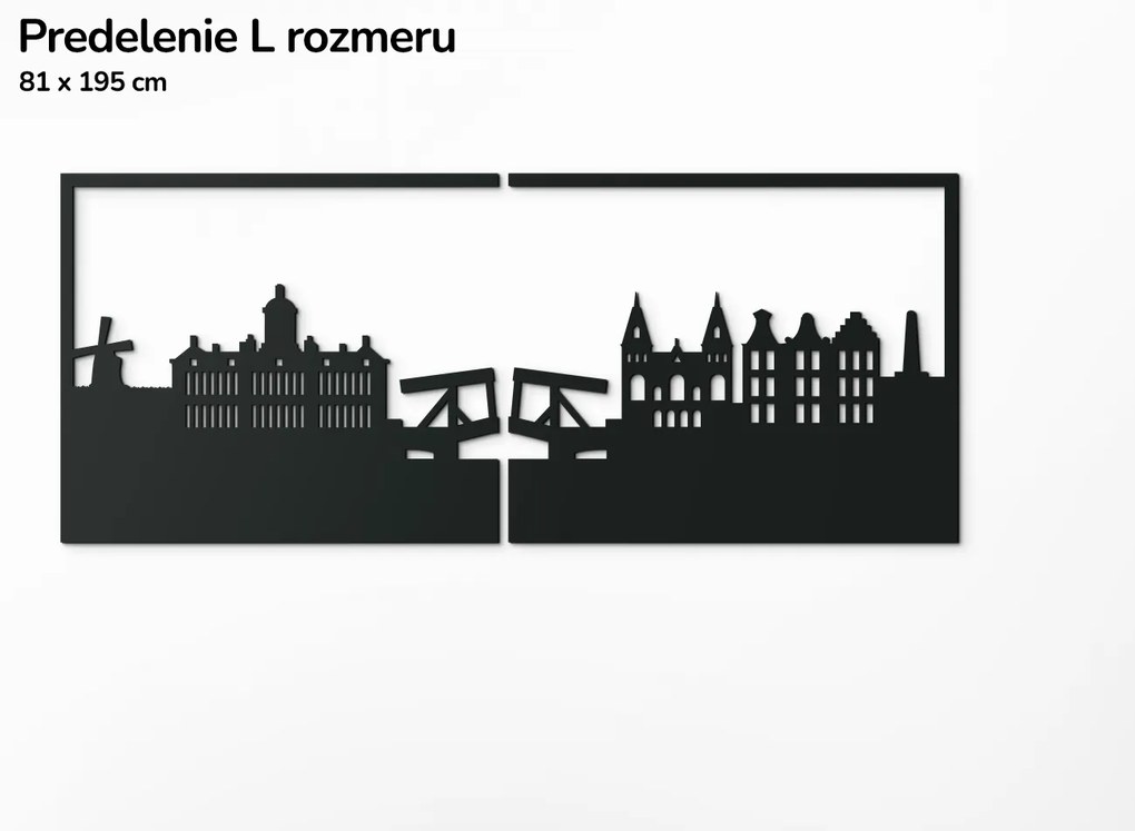 drevko Obraz Amsterdam Rozmer obrazu: 37 x 89 cm, Farba dekorácie: Čierna
