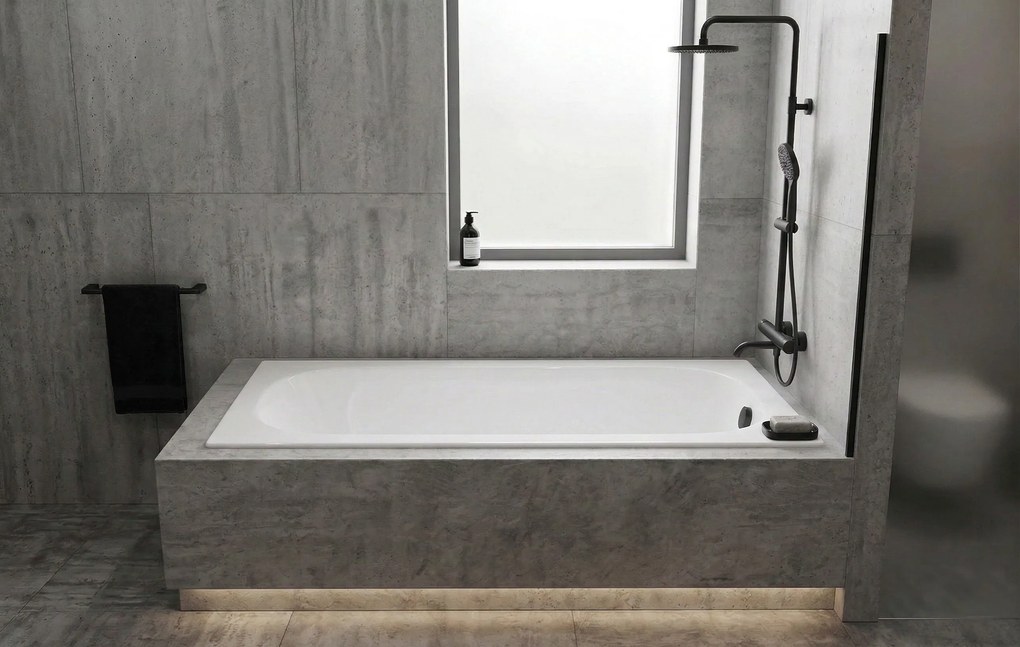 Erga Pureline-O, vaňa 1400x700x400 mm bez nožičiek, biela lesklá, ERG-V07-PURELINE-O-140x070-WH