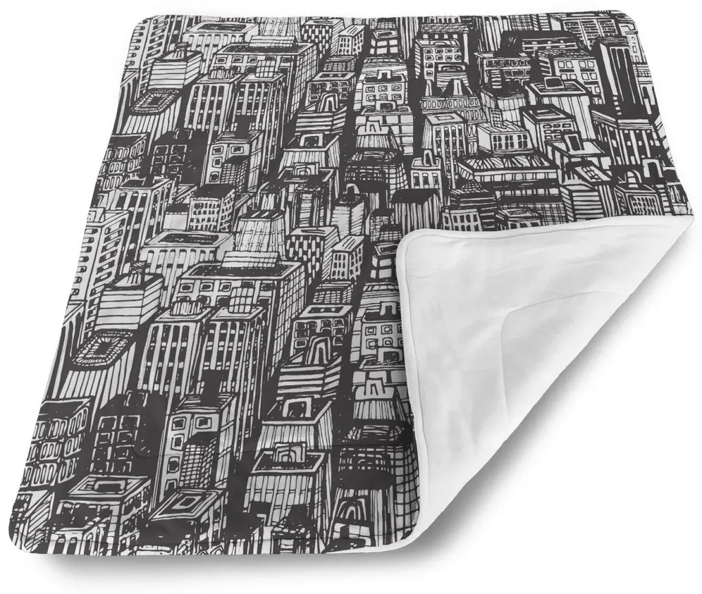 Sablio Deka pre bábätko Kreslené mrakodrapy - 80x100 cm