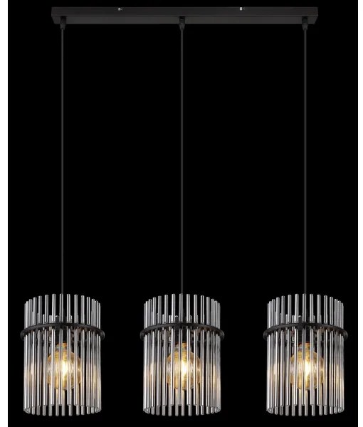 Globo 15698-3H - Luster na lanku GORLEY 3xE27/60W/230V čierna