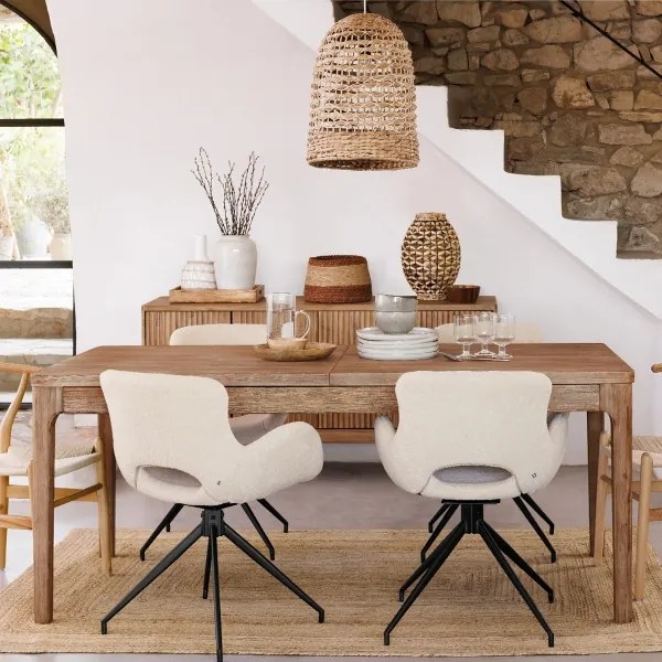 Atmosphera - Luster na lanku SAND 1xE27/40W/230V ratan/vodný hyacint