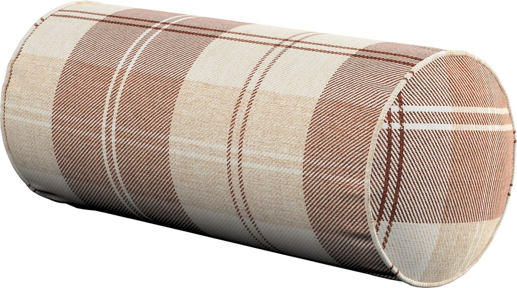 Jednoduchý valcový vankúš farba produktu béžová látka zapletaná, vzorované
