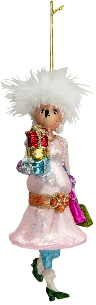 Vianočná ozdoba myška - Ø 7*7*17 cm