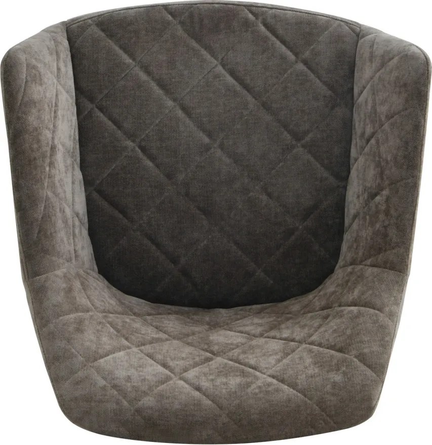 Otočná jedálenská stolička Patti, šedo-hnedá látka