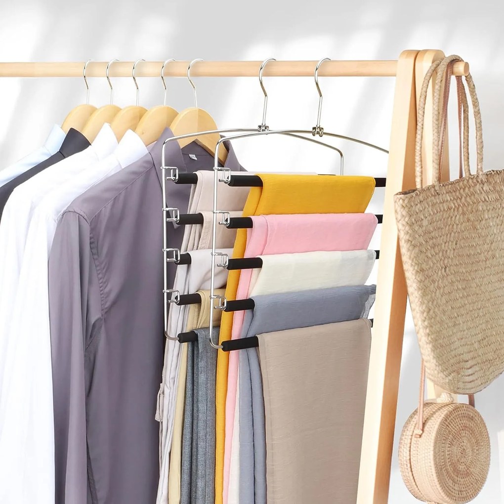 Zeller Present Kovový vešiak na nohavice, 5 úrovní