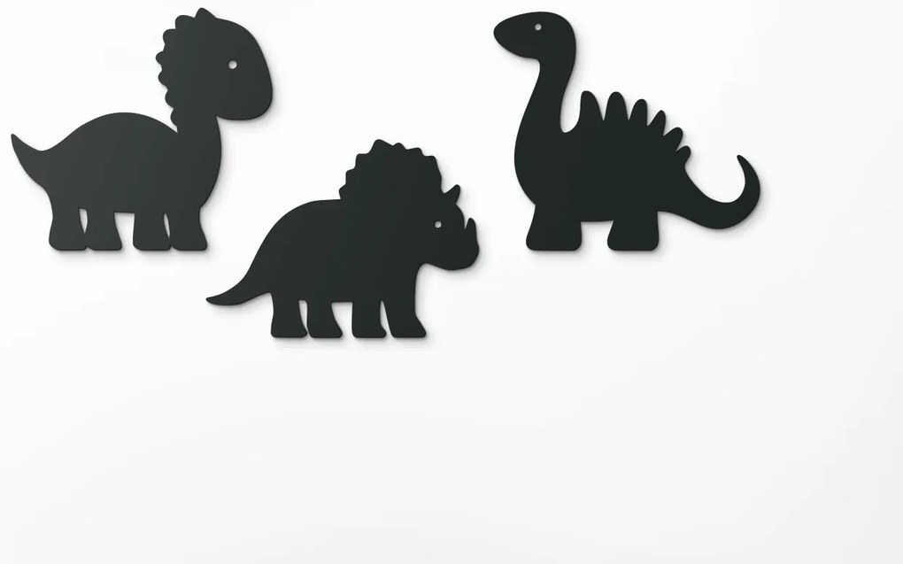 drevko Nálepka do detskej izby Dinosauríky Rozmer obrazu: 28,5 x 65 cm, Farba dekorácie: Čierna