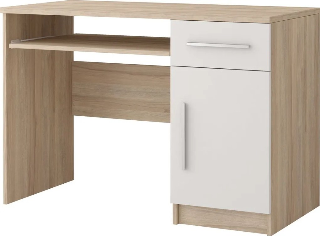 Písací stôl ORVILLE - dub sonoma/biely