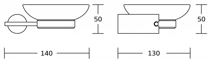 Mexen príslušenstvo, Aron držiak na mydlo, čierna, 7088139-70