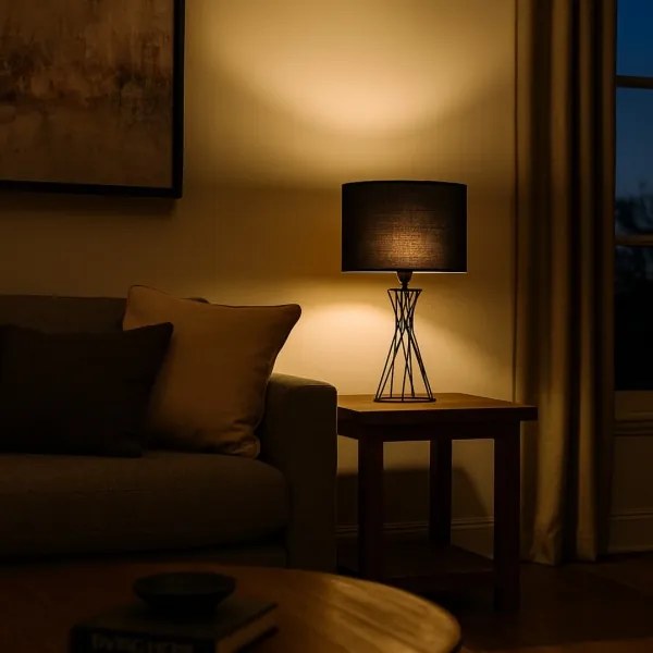 Rabalux 74082 - Stolová lampa NIVRA 1xE27/40W/230V čierna