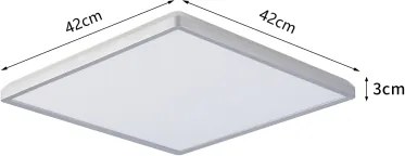 Brilagi - LED kúpeľňové stropné svietidlo ULTRA SLIM LED/24W/230V 42x42 cm strieborné IP54