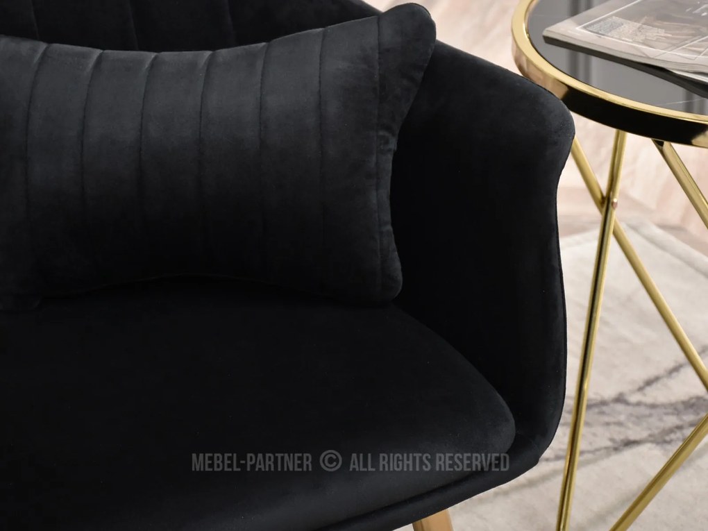 Pohovka Osmol S (čierna + zlatá). Akcia -21%. Vlastná spoľahlivá doprava až k Vám domov. 1111415