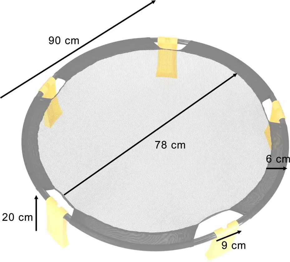 KIK Roundnet športová súprava s okrúhlou sieťou a 2 loptami