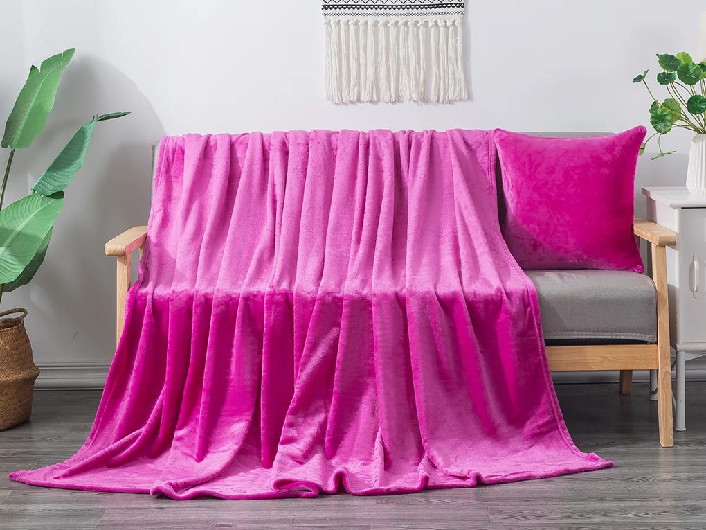 XPOSE® Mikroplyšová deka Exclusive - karmínová 200x230 cm