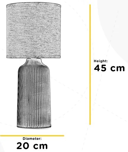 ONLI - Stolná lampa SHELLY 1xE27/22W/230V hnedá 45 cm
