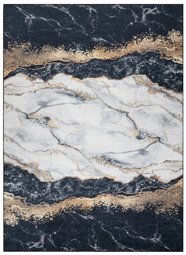 Kusový koberec ANDRE Marble 1124, 80x150, čiernobiela, chodba / predsieň, Dywany Łuszczów