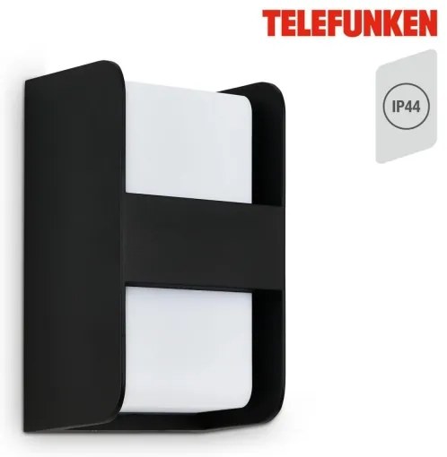 Telefunken 321005TF - Vonkajšie nástenné svietidlo 1xE27/12W/230V IP44 čierna