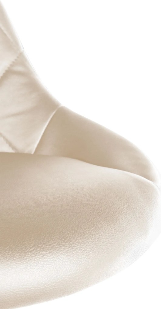 Pracovná stolička Lazio koženka - krémová