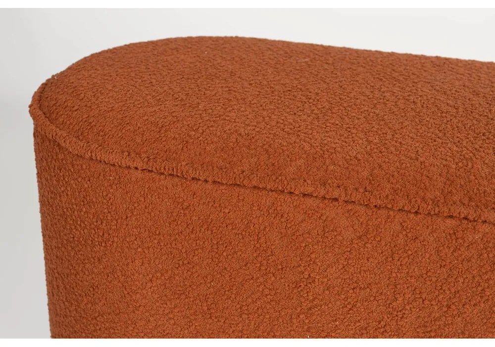 Lavica z textílie buklé v tehlovej farbe Marcos – White Label